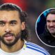Dominic Calvert-Lewin, Daniel Farke in a circular insert.