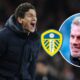 Brentford manager Keith Andrews shouting, Jamie Carragher in a circular insert.