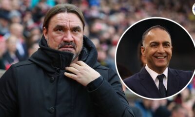 Leeds United manager Daniel Farke, Paraag Marathe in a circular insert.