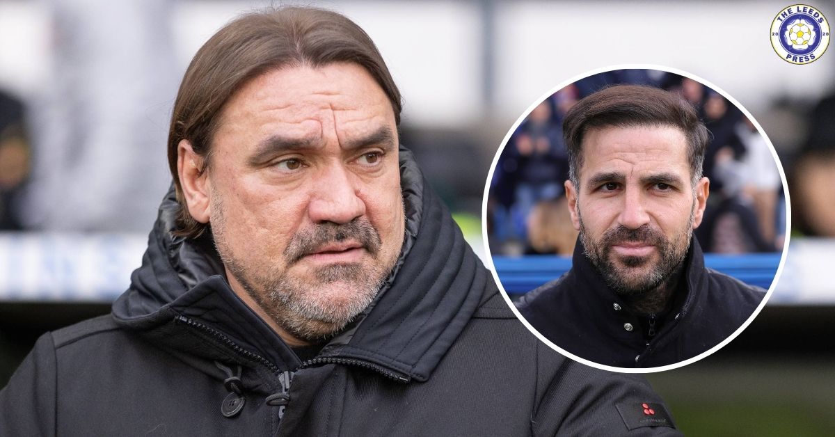 Daniel Farke, Cesc Fabregas in a circular insert.