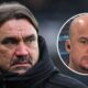 Leeds United manager Daniel Farke, Gabby Agbonlahor in a circular insert